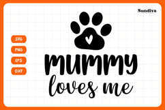 Funny Halloween Dog Bandana Quote SVG | Mummy Loves Me Product Image 3