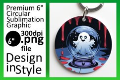 Elegant Round Design Keychain Template , Halloween Product Image 1