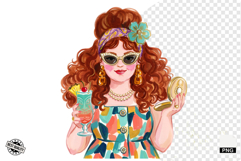 Summer 1950 Girls Clipart Product Image 1