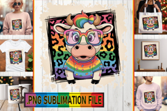 Cozy TSHIRT Gift Ideas PNG, Cute Cow Product Image 1