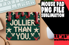 Cozy Mouse Mat Design Sublimation, Holiday Product Image 1