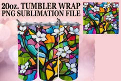 Colorful Stained Glass Tree Wrap 20oz Tumbler Art Product Image 1
