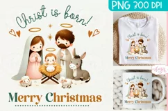 Christmas nativity PNG sublimation, Christmas Christian PNG Product Image 1