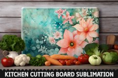 Cutting Board Sublimation Design - Flowers Sublimation PNG Product Image 1