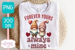 Forever yours PNG sublimation, Valentine&#039;s day sublimation Product Image 3