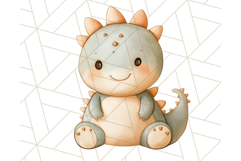 Cute Pastel Dinosaur Clipart PNG for Nursery Art, Baby Decor Product Image 5