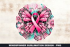 Cancer Awareness Ribbon Wind Spinner Sublimation Design Product Image 1