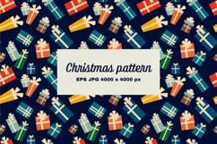 Blue Vintage Christmas pattern gift boxes Product Image 1