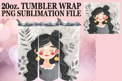Charming Female Tumbler Wrap Sublimation Design 20oz Product Image 1