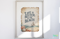 Retro Summer Quotes Labels Clipart Product Image 5