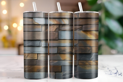 Stone Brick Wall Tumbler Wrap | Sublimation | Tumblers Product Image 1