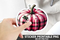 Halloween Pumpkin Sticker| Halloween Sticker PNG Design Product Image 1