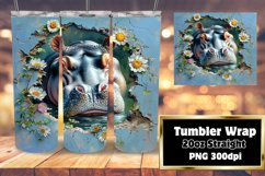 Cute Animals in 3D Wall Hole Wrap: Spring Flowers Product Image 1