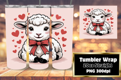 VIBRANT 20oz Tumbler Artwork , Valenines Animals Product Image 1