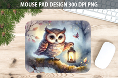 Owl Mouse pad Sublimation - Halloween Animal PNG Design Product Image 1