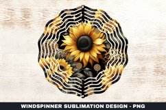 Sunflower Wind Spinner Sublimation Design Product Image 1