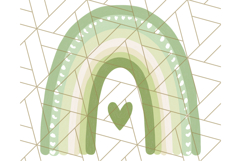 Boho Rainbow PNG Clipart, Earthy Arches &amp; Minimal Shapes Product Image 5