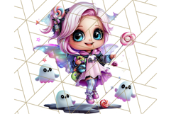 Halloween Fairy Clipart PNG, Cute Chibi Fairy Art Clip Art Product Image 5