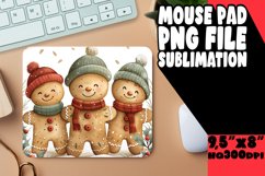 Holiday Gingerbread Man Mouse Pad Sublimation Design Product Image 1