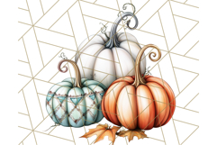 Fall Pumpkin Clipart PNG, Autumn Pumpkins, Jewel Tones Png Product Image 5