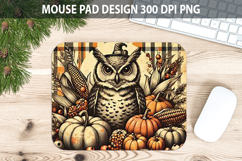 Owl Mouse pad Sublimation - Thanksgiving PNG Design Product Image 1