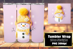 FRESH 20oz Tumbler PNG Design , Snowman Product Image 1