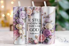 Be Still and know that I am God Tumbler Wrap | Sublimation Product Image 1