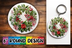 Xmas 3D Embroidery Round Ornament Graphics Product Image 1