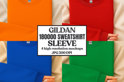 Gildan 18000 Sleeve Mockup, Cozy Crewneck Sleeve Mockup Product Image 1