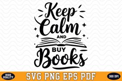 Keep calm and buy Books SVG | Quotes | SVG Cut files Product Image 1