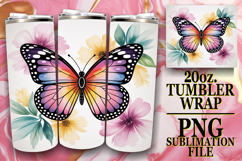 SWEET HARMONY 20oz TUMBLER WRAP, Butterfly Product Image 1