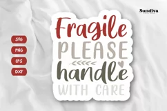 Printable Christmas Thank You Sticker | Fragile Product Image 3