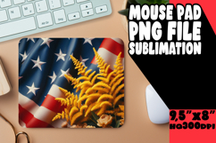 Joyful Mouse Pad PNG Design, USA Flag Product Image 1