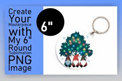 Stylish Round Design Keychain Template , Gnomes Product Image 1