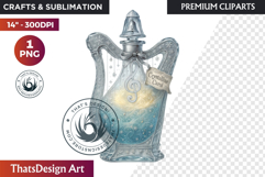 Christmas Winter Potion Bottles PNG, Magical Holiday Clipart Product Image 1