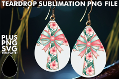 Bright Teardrop Earrings Gift Ideas, Flower Cross Product Image 1