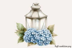 Hydrangea Watercolor Clipart PNG Product Image 1