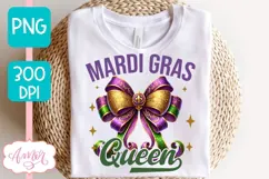 Mardi Gras Queen PNG Sublimation design, Mardi gras shirt Product Image 2