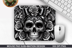 Skulls Mouse Pad, Halloween Mouse Pad PNG Design Product Image 1