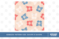 America 4th July Coquette Cherry Bow Seamless Pattern Bundle Product Image 3