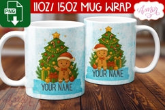 Custom Christmas mug wrap PNG, Gingerbread man mug PNG Product Image 3