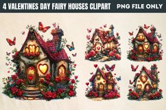 Valentines Day Fairy Houses Clipart PNG Product Image 1