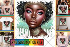 Vibrant TSHIRT Ideas Magic PNG, Afro Girl Product Image 1