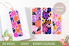 Pop Art Flowers Bookmark Designs, Cartoon Bookmarks Print Product Image 1