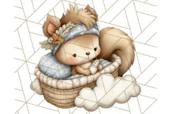 Woodland Nursery Baby Animals Clipart, Cute Animals Png Product Image 5