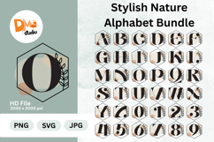 Stylish Nature Alphabet Bundle Monogram Product Image 1