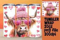 Lovely Love Cow Sublimation Artwork Product Image 1