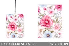 Floral Car Air Freshener. Flowers Car Air Freshener Design Product Image 1