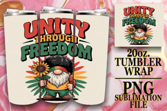 Timeless journeys 20oz tumbler wrap, Juneteenth Product Image 1