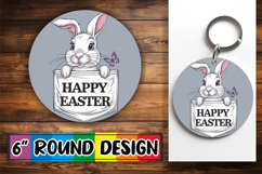 Enchanted Circle Keychain PNG, Easter Animals Product Image 1
